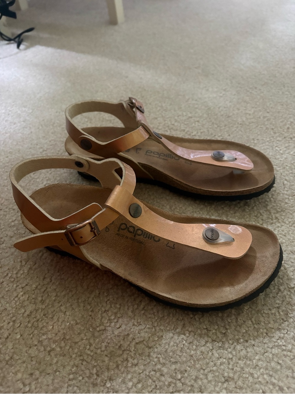Papillio Ashley Metallic Copper Wedge Sandals